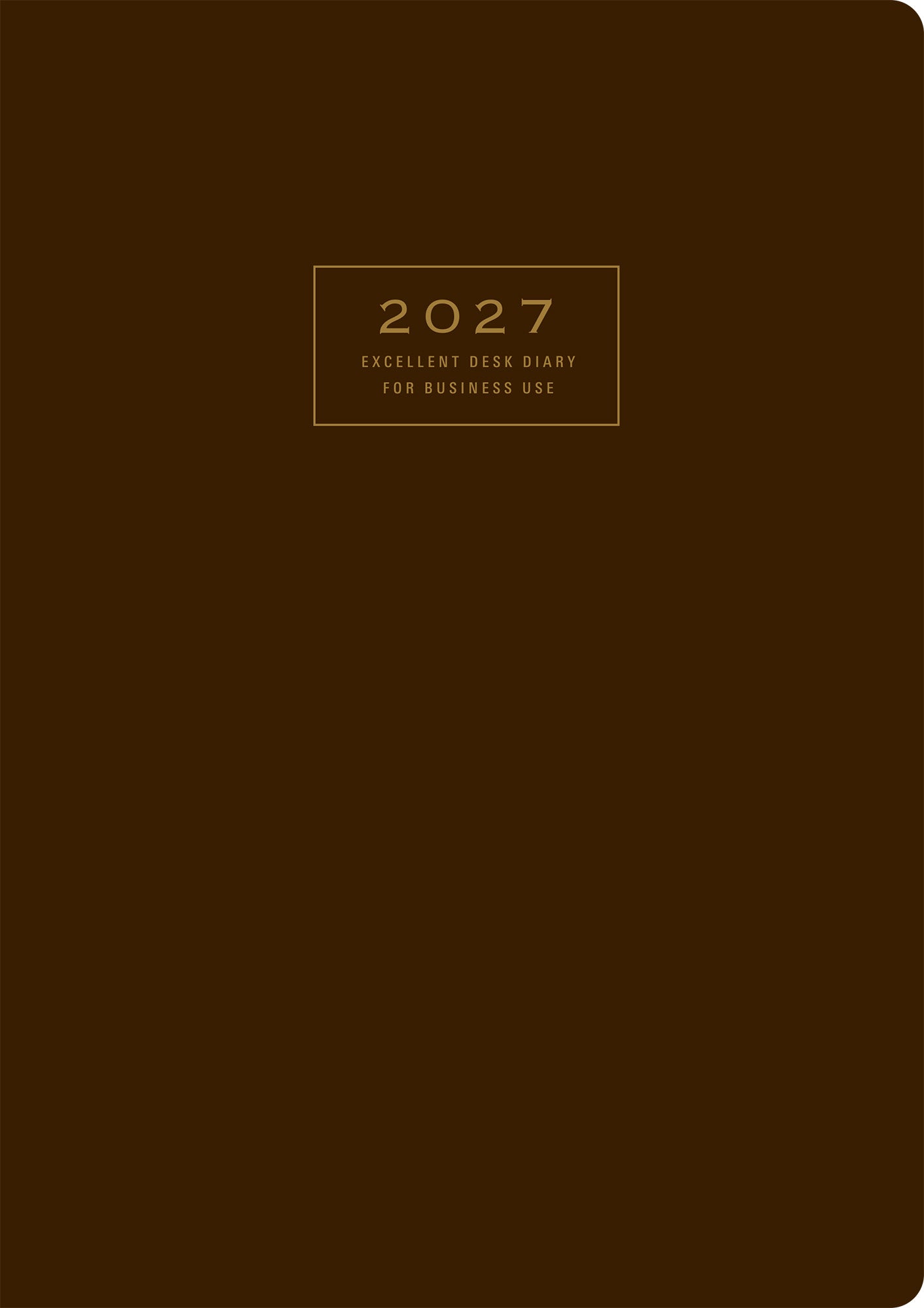 [No.54] ビジネス卓上日誌 【茶】 2027年版1月始まり