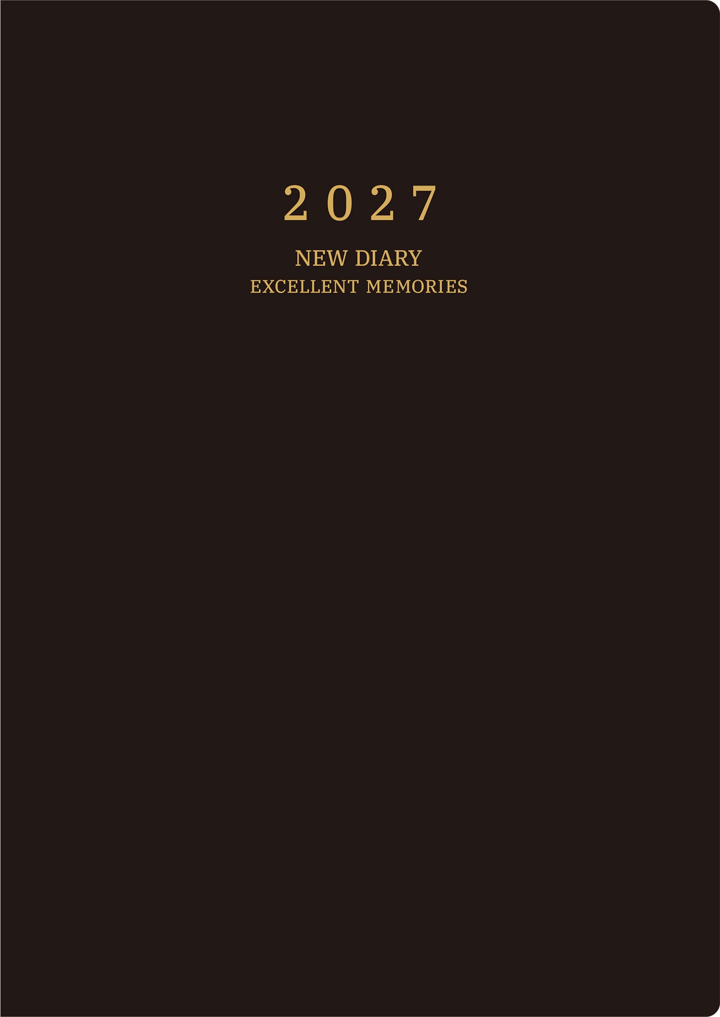 [No.85] ニューダイアリー 【黒】 2027年版1月始まり