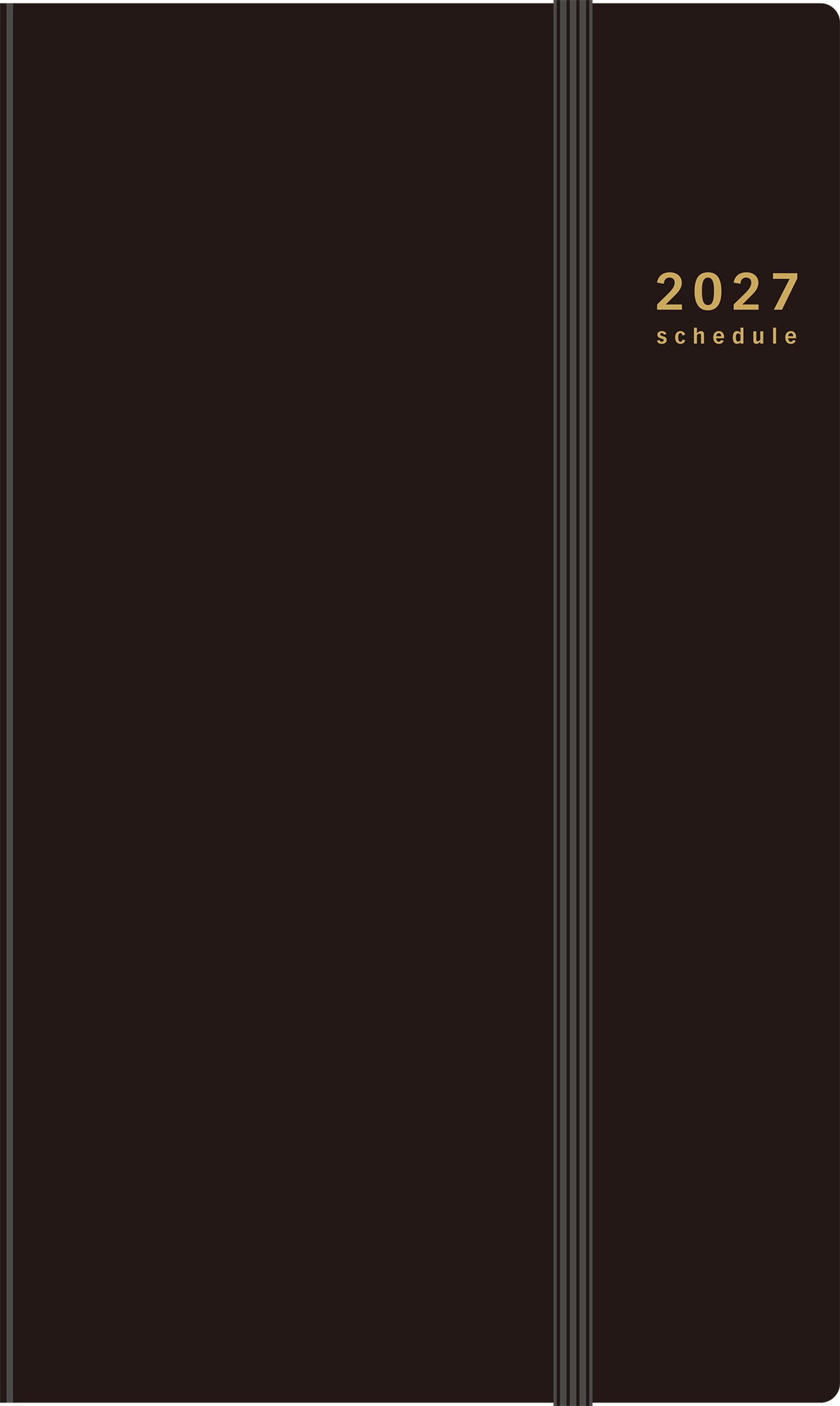 [No.93] リングダイアリー スリム （セパレート） 【黒】 2027年版1月始まり