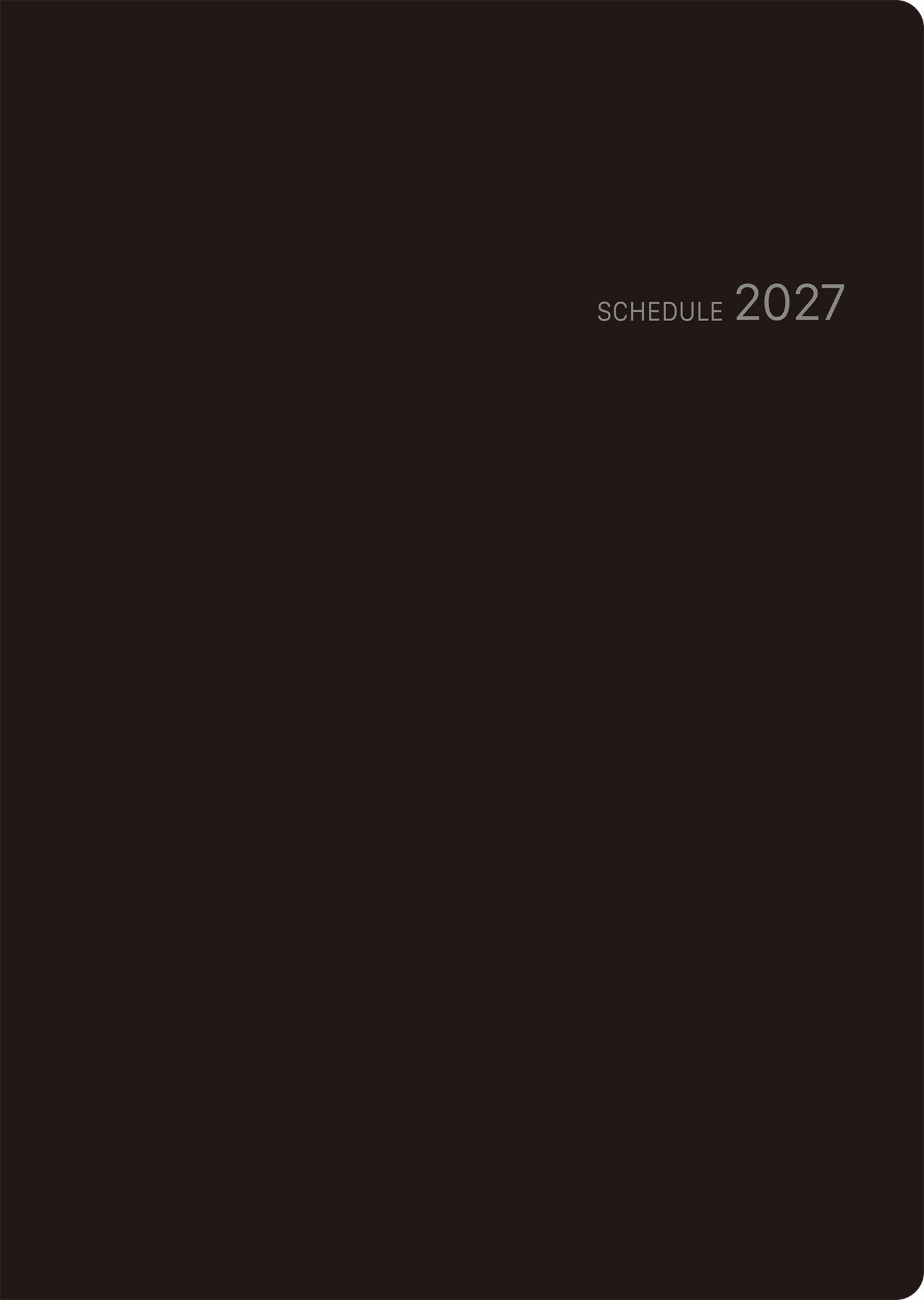 [No.94] デスクダイアリー 【黒】 2027年版1月始まり
