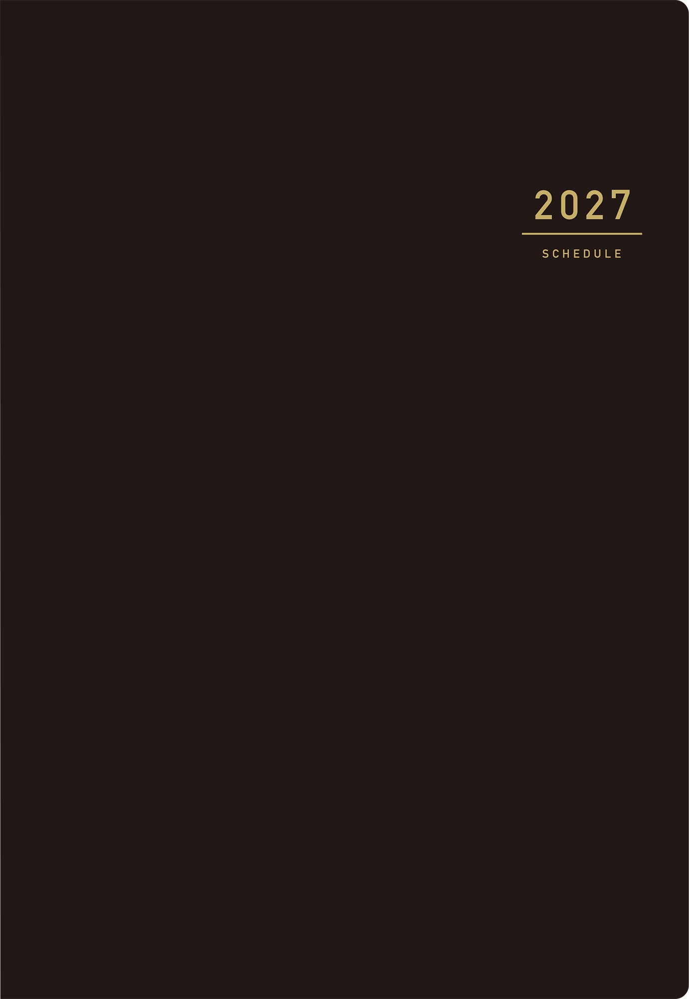 [No.95] デスクダイアリー 【黒】 2027年版1月始まり