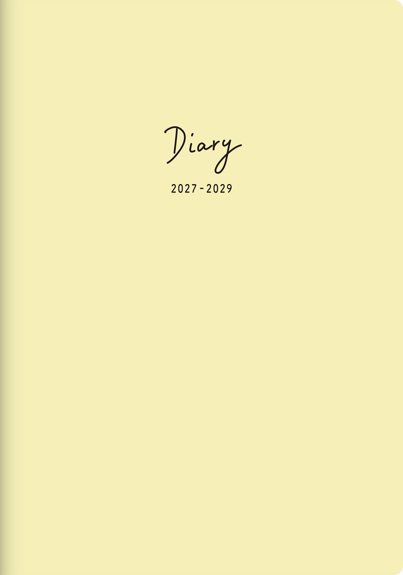 [No.344] 3年DIARY 【クリームイエロー】 2027年版1月始まり