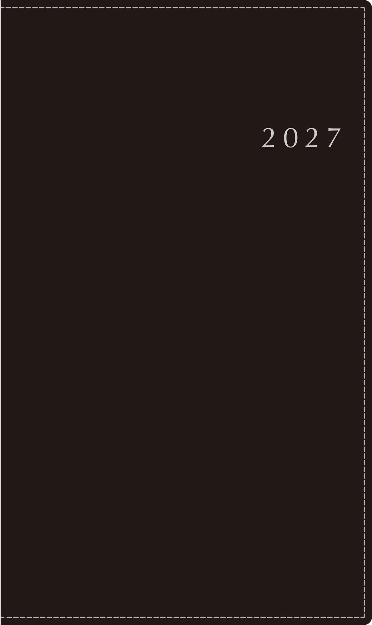 [No.411] ニューダイアリー カジュアル 1 【ブラック】 2027年版1月始まり