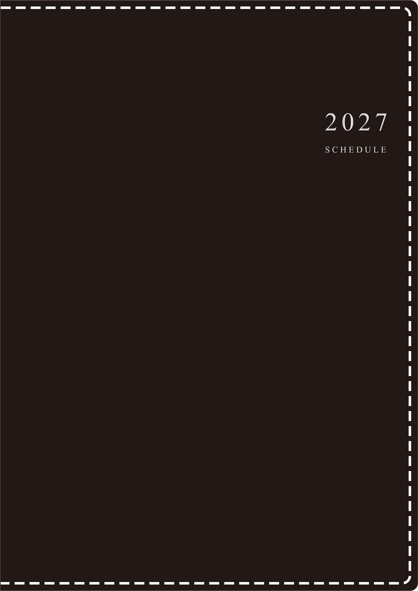 [No.473] デスクダイアリー セッテ 【黒】 2027年版1月始まり
