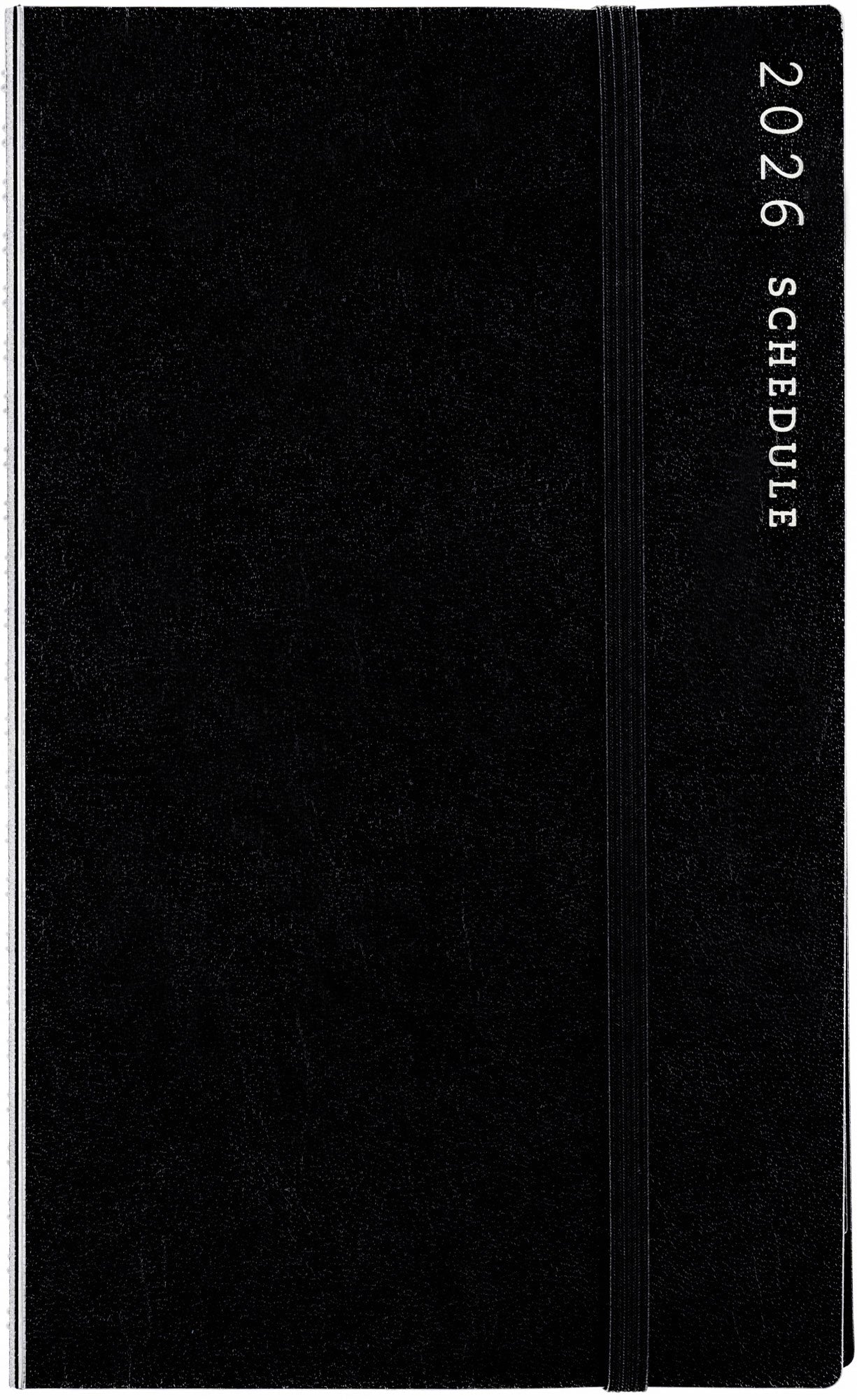 [No.90]リングダイアリー スリム （月間ブロック・レフト）【黒】