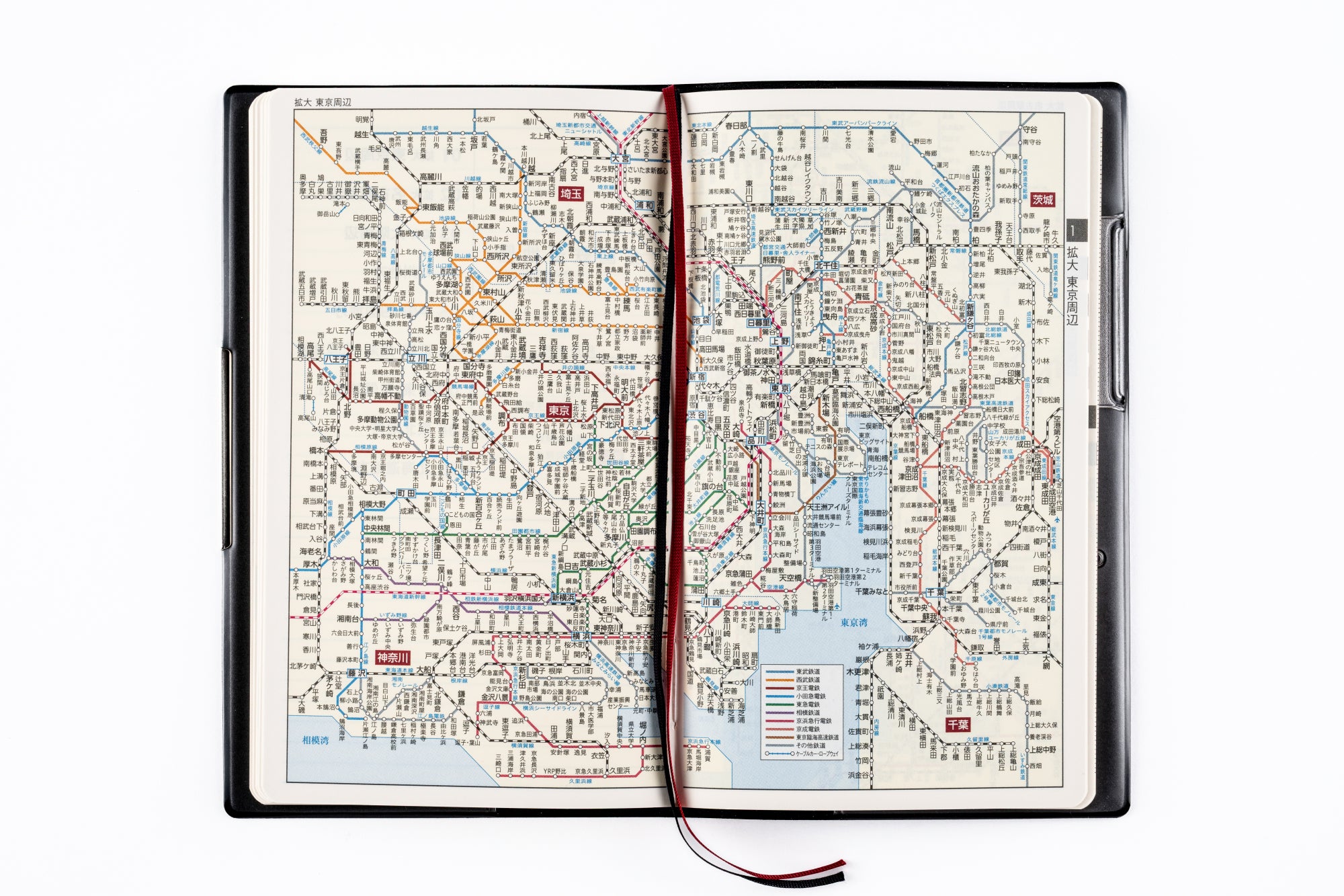 [No.113]ニューダイアリー アルファ 14 全国鉄道地図付き【黒】