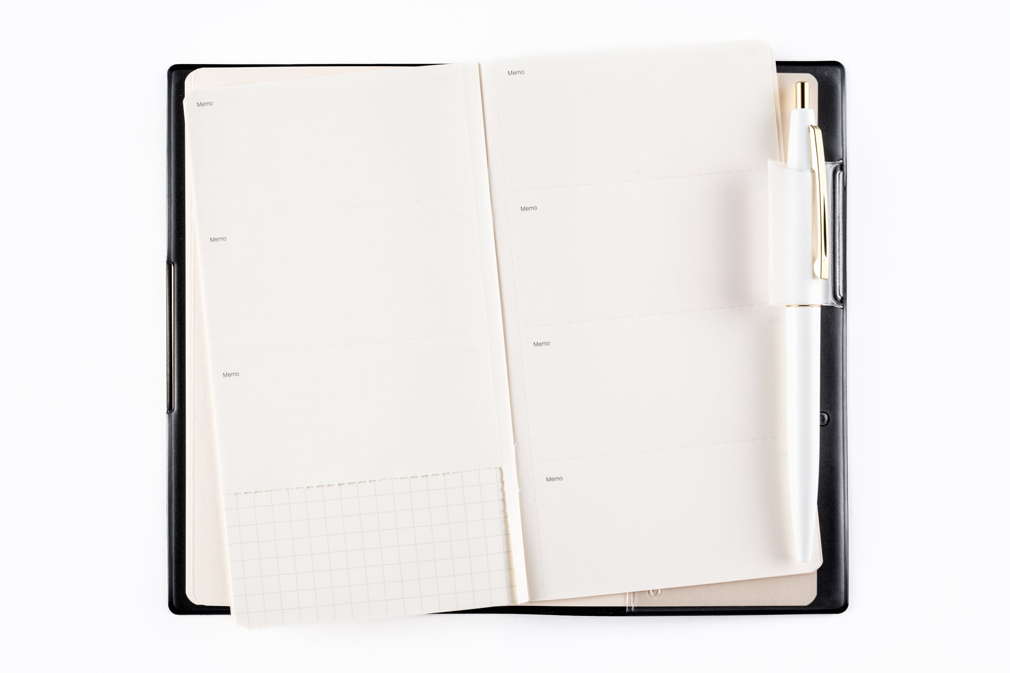 [No.113]ニューダイアリー アルファ 14 全国鉄道地図付き【黒】