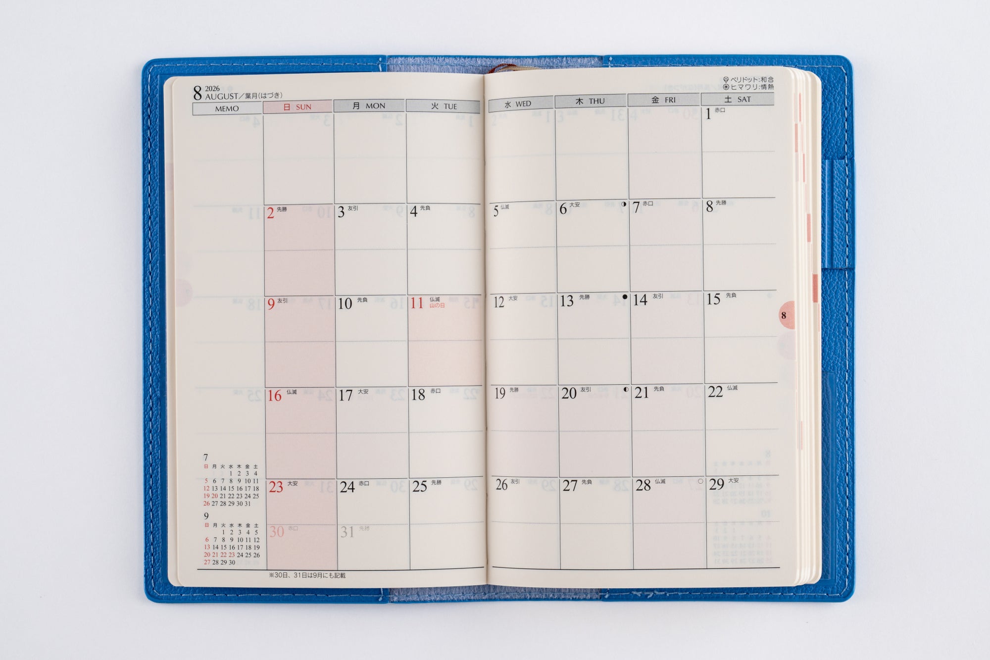 [No.313]T'beau （ティーズビュー） 日曜始まり 3【リネンブルー】