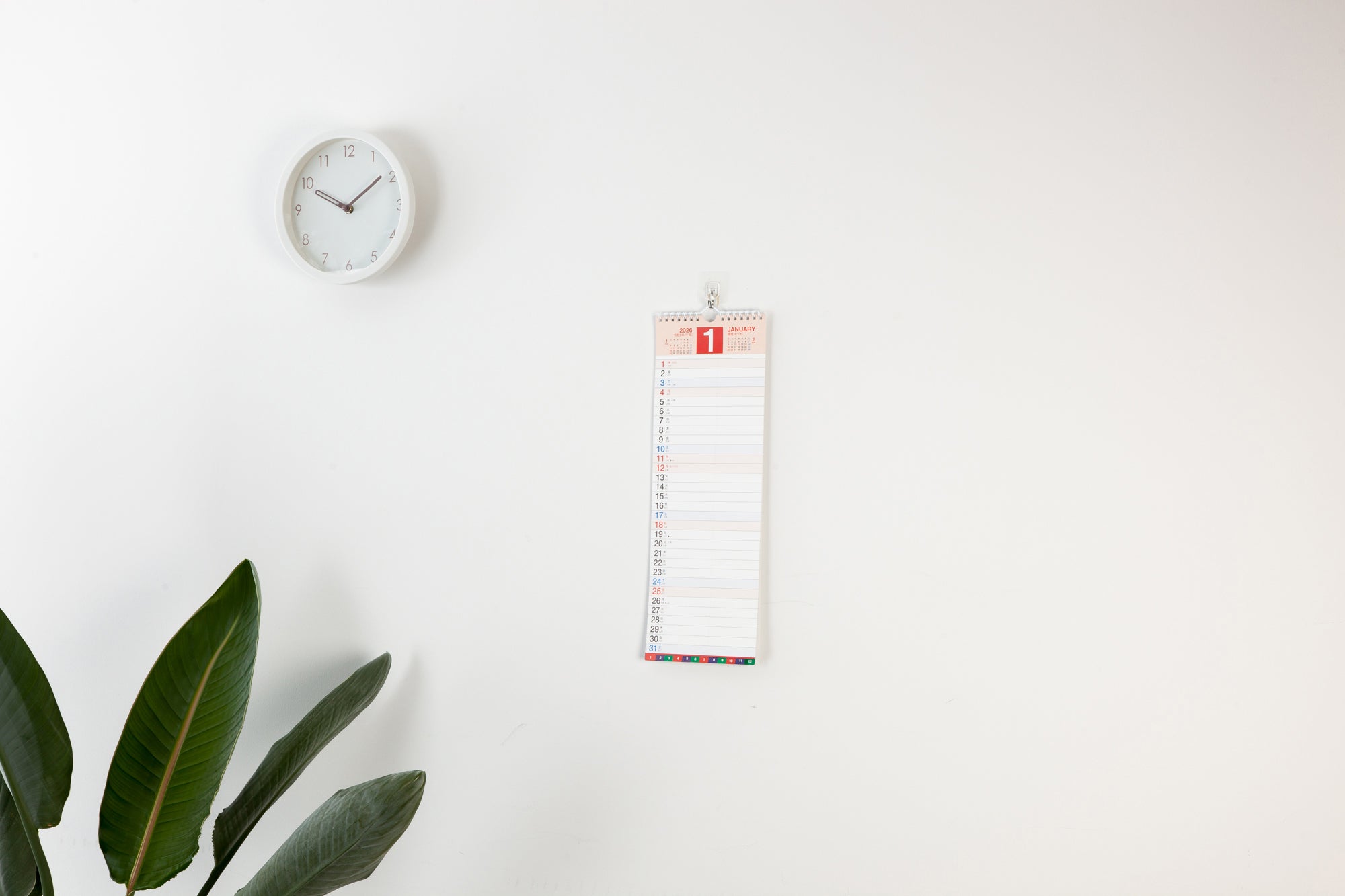 [No.E14]エコカレンダー壁掛（インデックス付き）