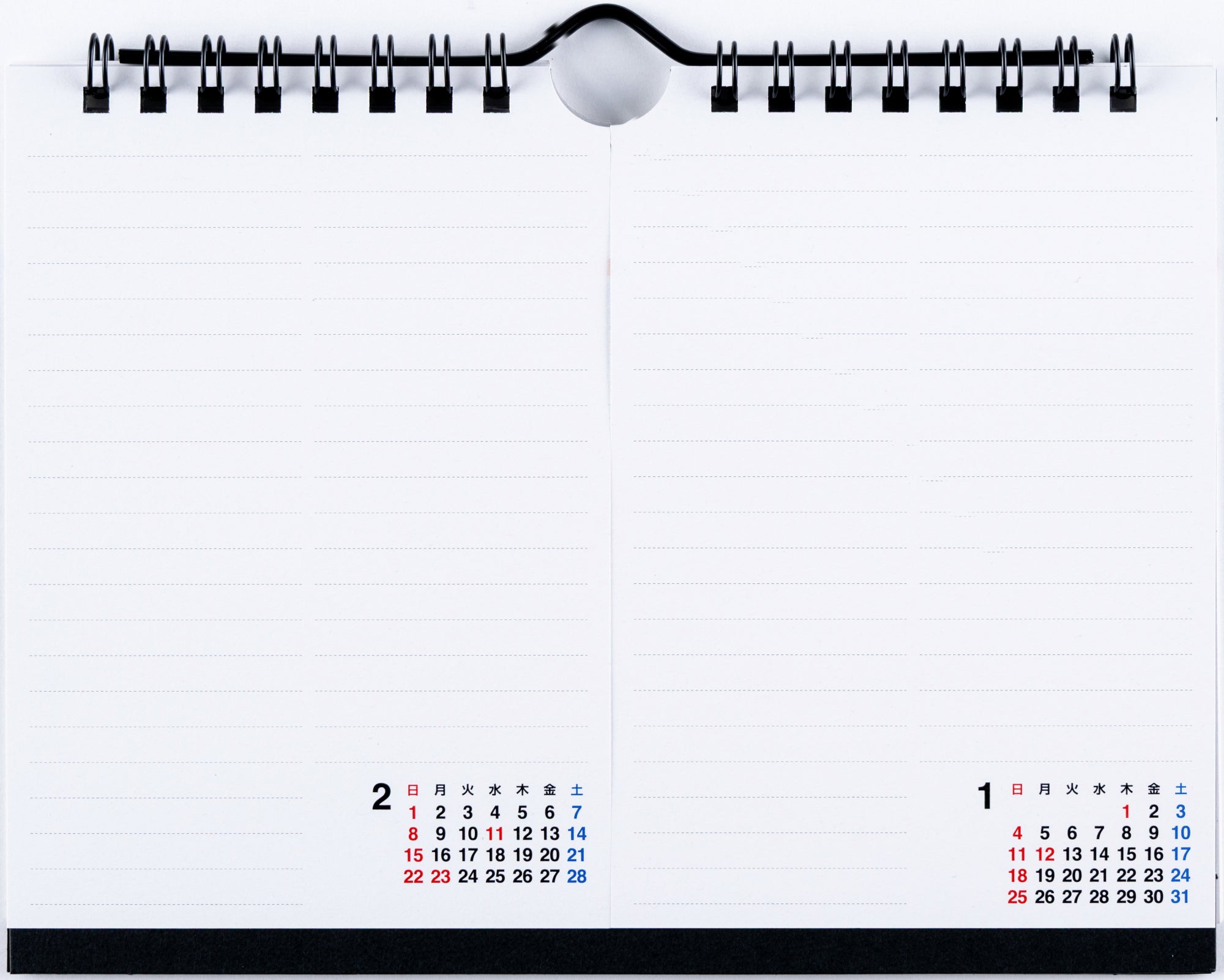 [No.E167]エコカレンダー壁掛・卓上兼用（2ヵ月一覧）